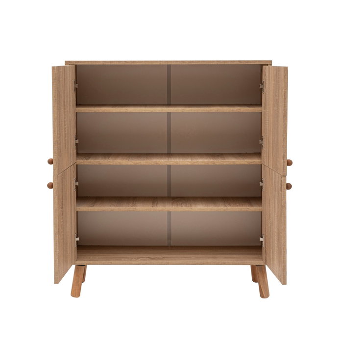 Hanah Home Armario Multiusos Pebble 95x111x36cm Tablero de Partículas Melamina